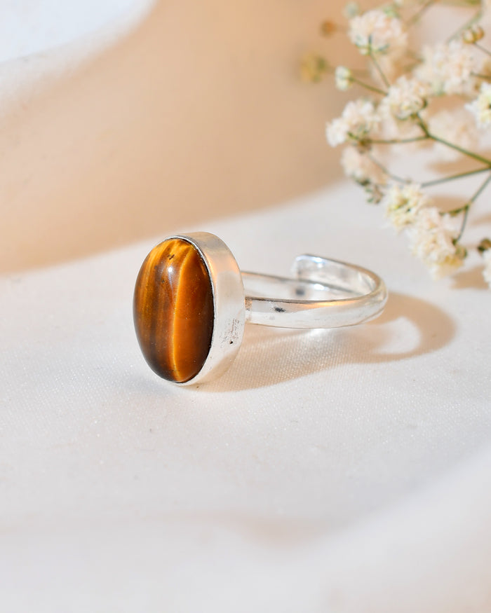 NATURAL TIGER EYE  RING 100% Natural Gemstone
