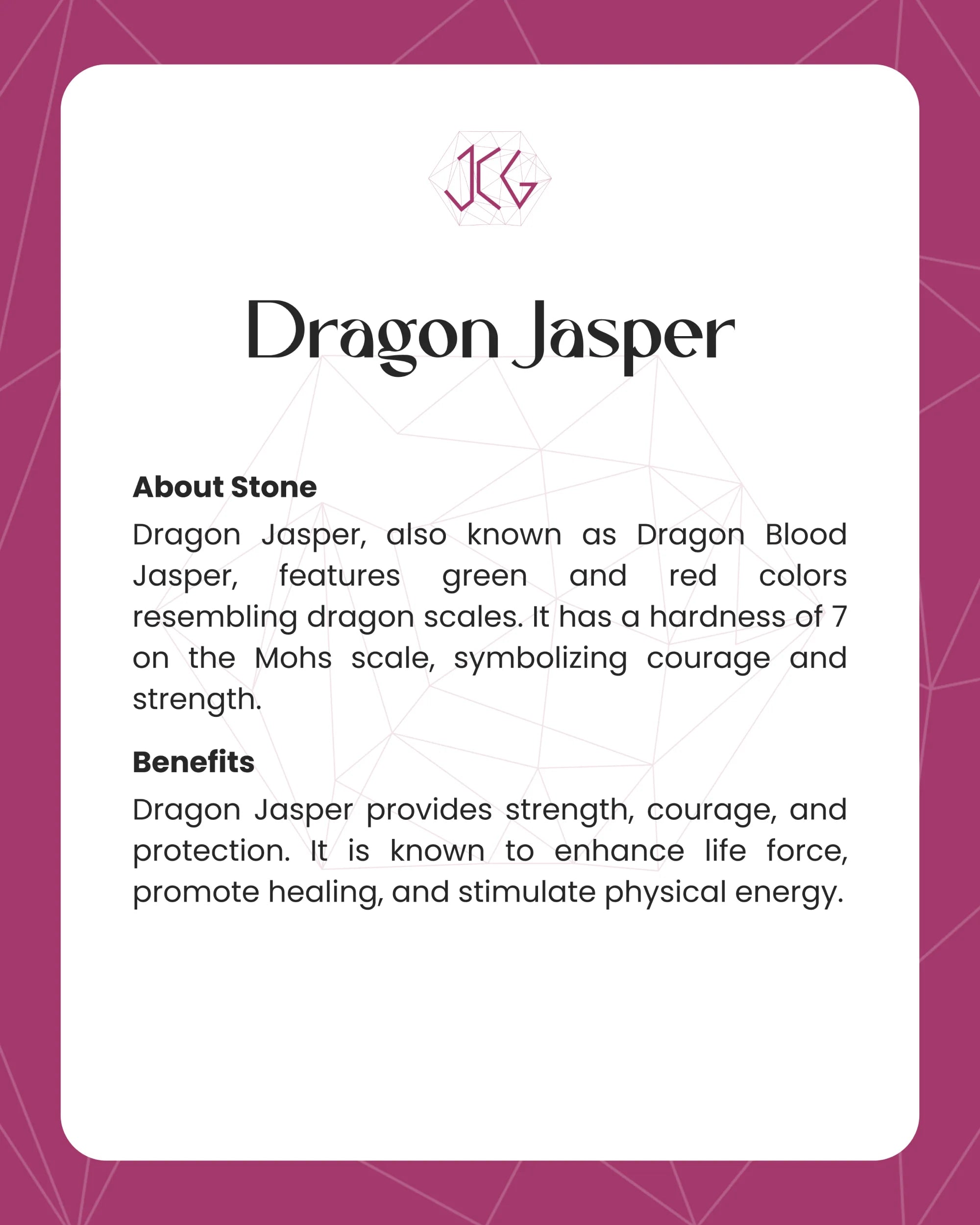 Dragon Jasper Jaipur Crystal Gems