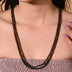 Natural Golden Obsidian Beaded Necklace (With Certificate)