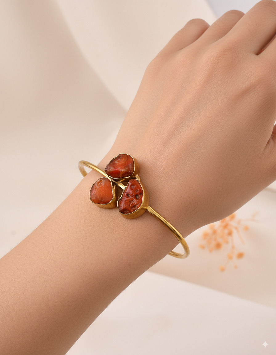 Carnelian Stone Adjustable Size Bangle