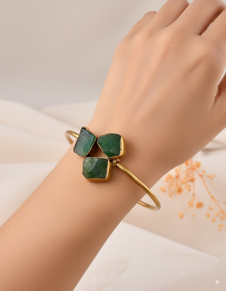 Natural Jade Adjustable Size Bangle