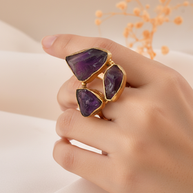 Royal Amethyst Statement Ring