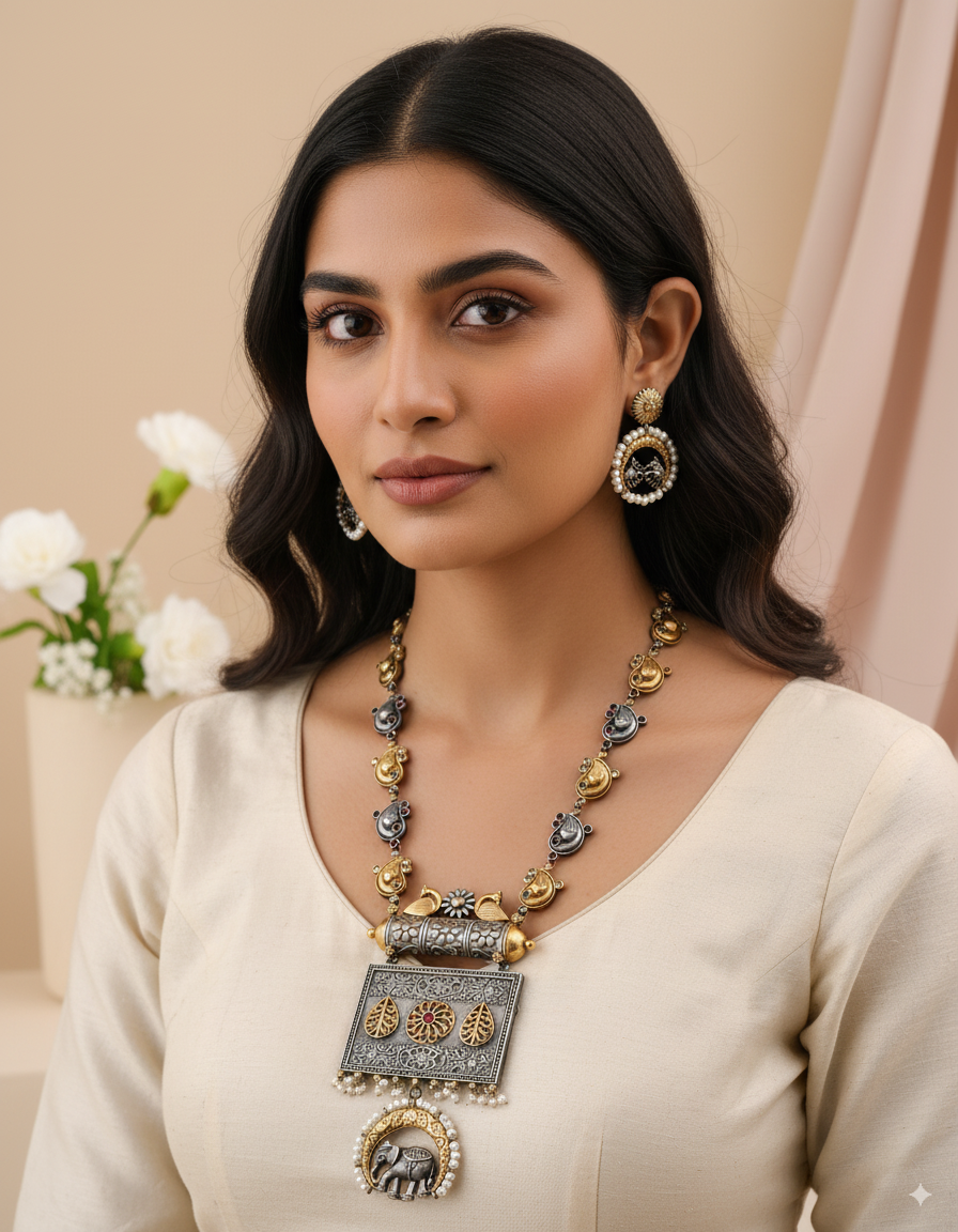 Rajsi Gajraj Dandiya Necklace Set