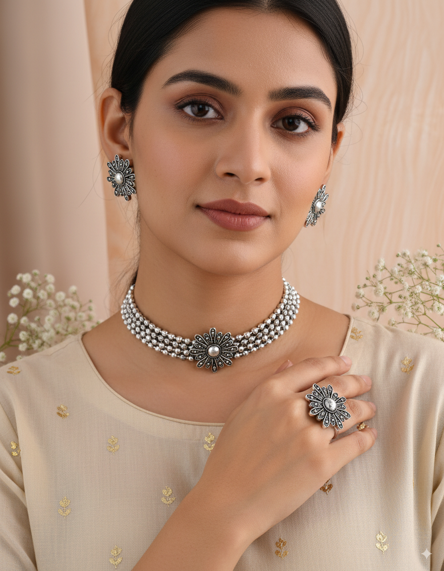 Mayur Koyari Paisley Necklace Set