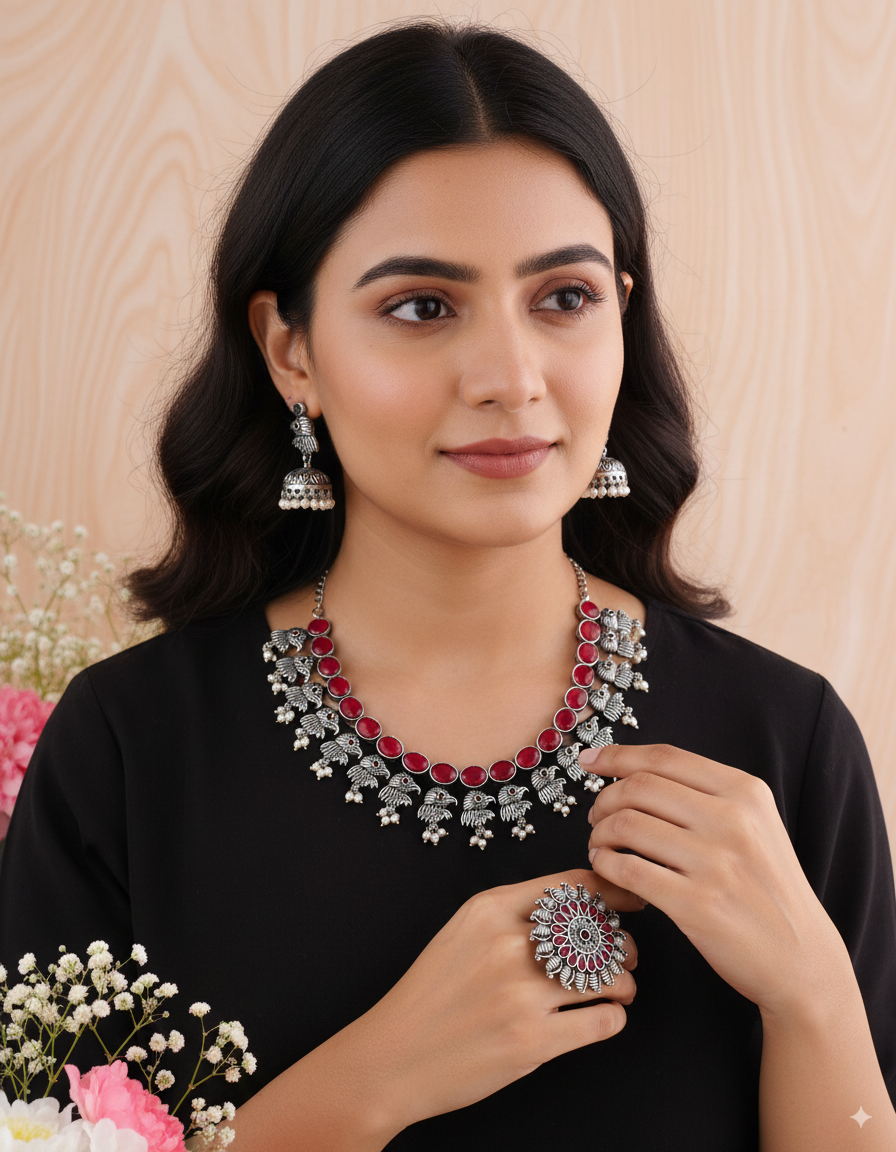Lalima Blossom Dandiya Necklace Set