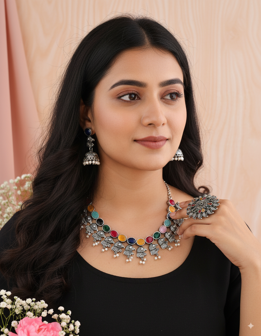 Navrangi Saaj Dandiya Necklace Set