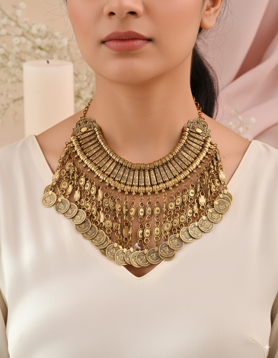 Swarna Mudra Haar Dandiya Necklace