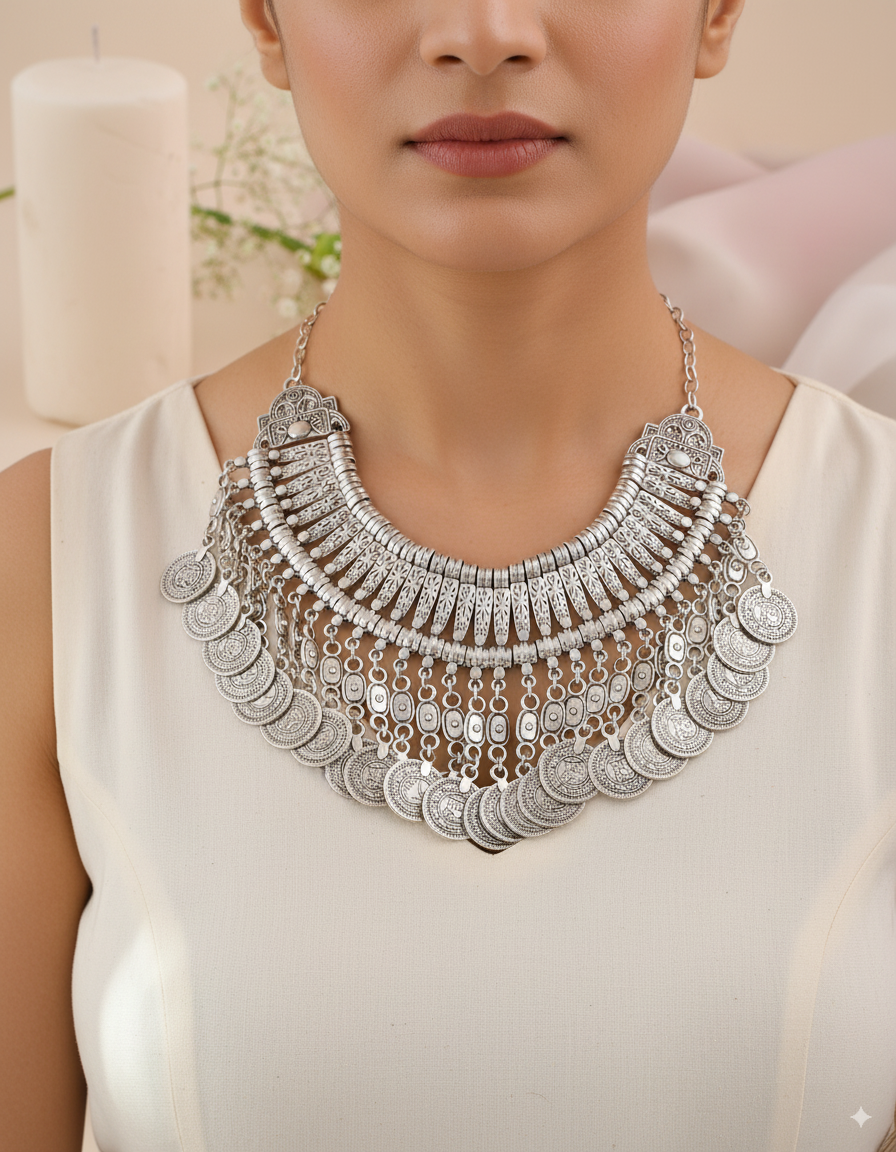 Shwet Mudra Haar Dandiya Necklace