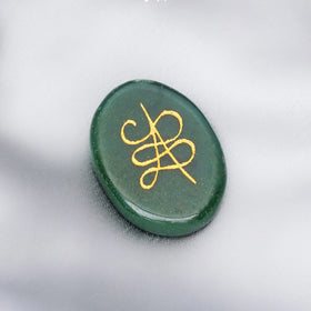 Green Jade Zibu Coin Jaipur Crystal Gems