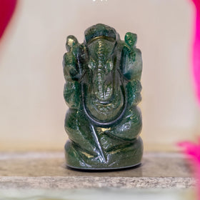 Green Jade Ganesha - Jaipur Crystal Gems