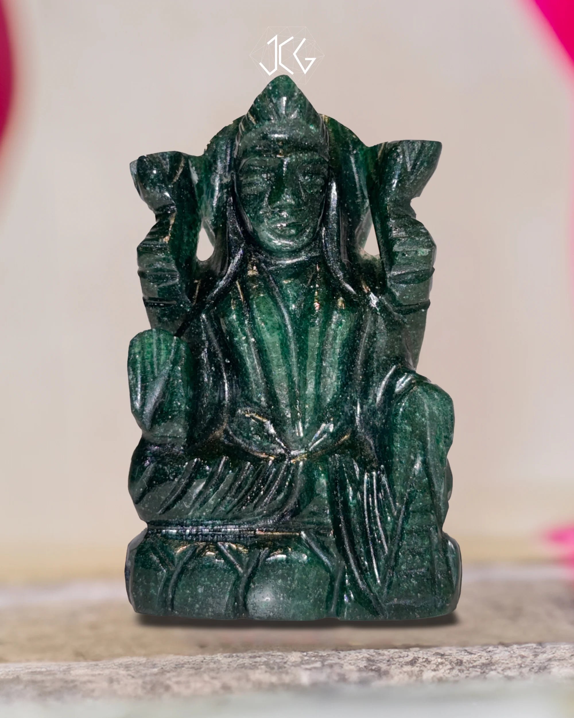 Jade Ganesha & Laxmi - Jaipur Crystal Gems