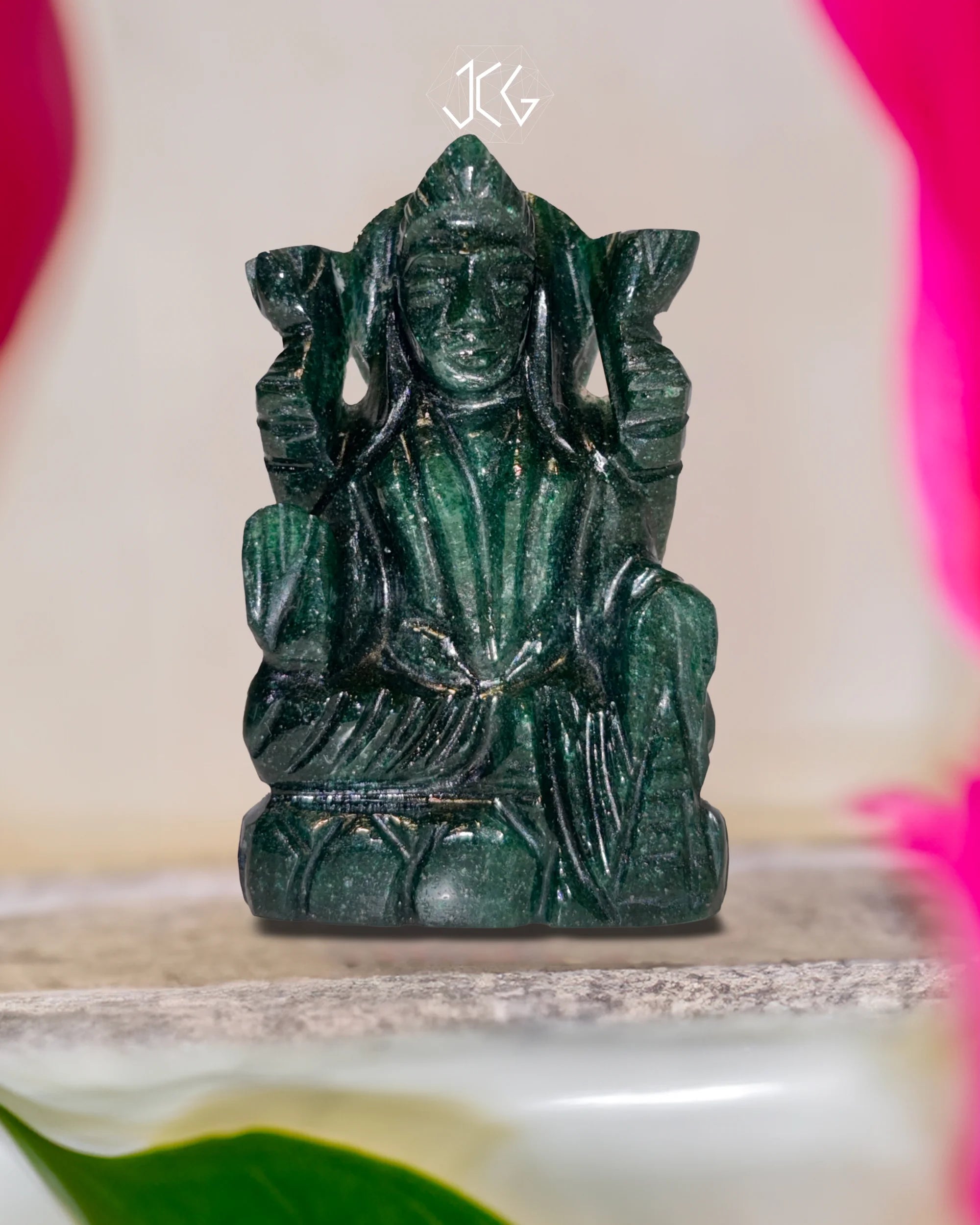 Green Jade Laxmi - Jaipur Crystal Gems