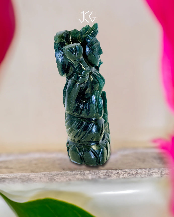 Green Jade Laxmi - Jaipur Crystal Gems