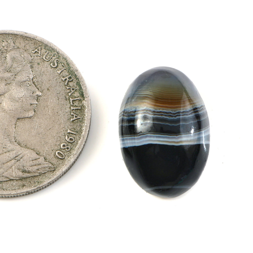 Natural Sulemani Hakik Black Agate Gemstone – 12.93 Carat (14.35 Ratti) (With Certificate)