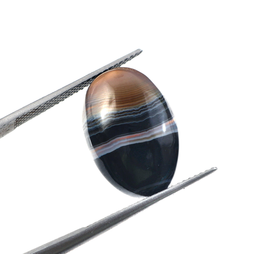 Natural Sulemani Hakik Black Agate Gemstone – 12.93 Carat (14.35 Ratti) (With Certificate)