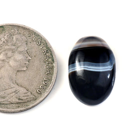 Natural Sulemani Hakik Black Agate Gemstone – 11.02 Carat (12.23 Ratti) (With Certificate)