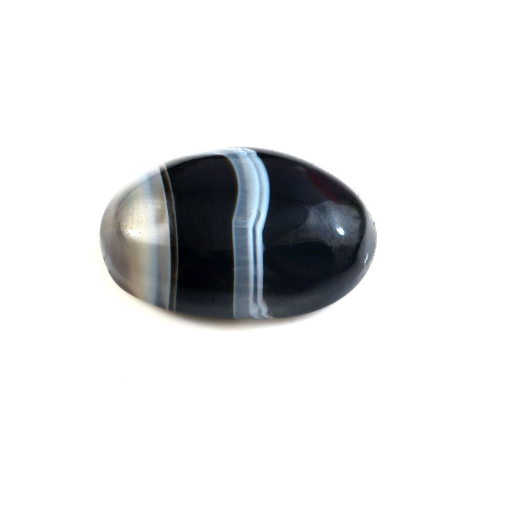 Natural Sulemani Hakik Black Agate Gemstone – 11.02 Carat (12.23 Ratti) (With Certificate)