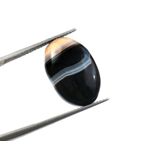 Natural Sulemani Hakik Black Agate Gemstone – 11.02 Carat (12.23 Ratti) (With Certificate)