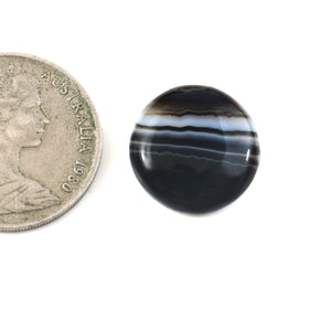 Natural Sulemani Hakik Black Agate Round Gemstone – 10.98 Carat (12.19 Ratti), 16.5 mm (With Certificate)
