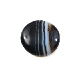 Natural Sulemani Hakik Black Agate Round Gemstone – 10.98 Carat (12.19 Ratti), 16.5 mm (With Certificate)