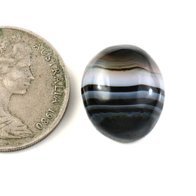 Natural Sulemani Hakik Black Agate Gemstone – 17.00 Carat (18.87 Ratti) (With Certificate)