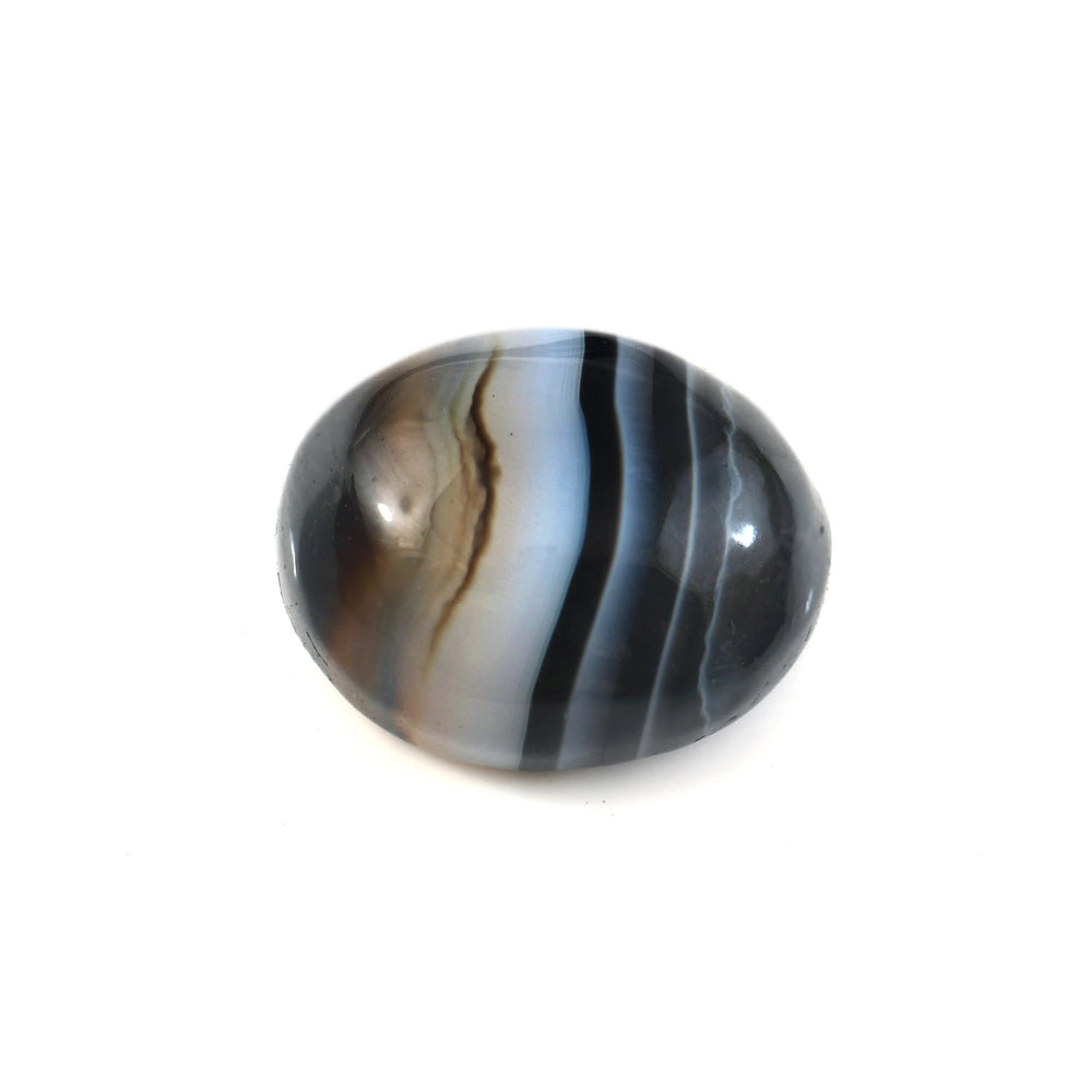 Natural Sulemani Hakik Black Agate Gemstone – 17.00 Carat (18.87 Ratti) (With Certificate)