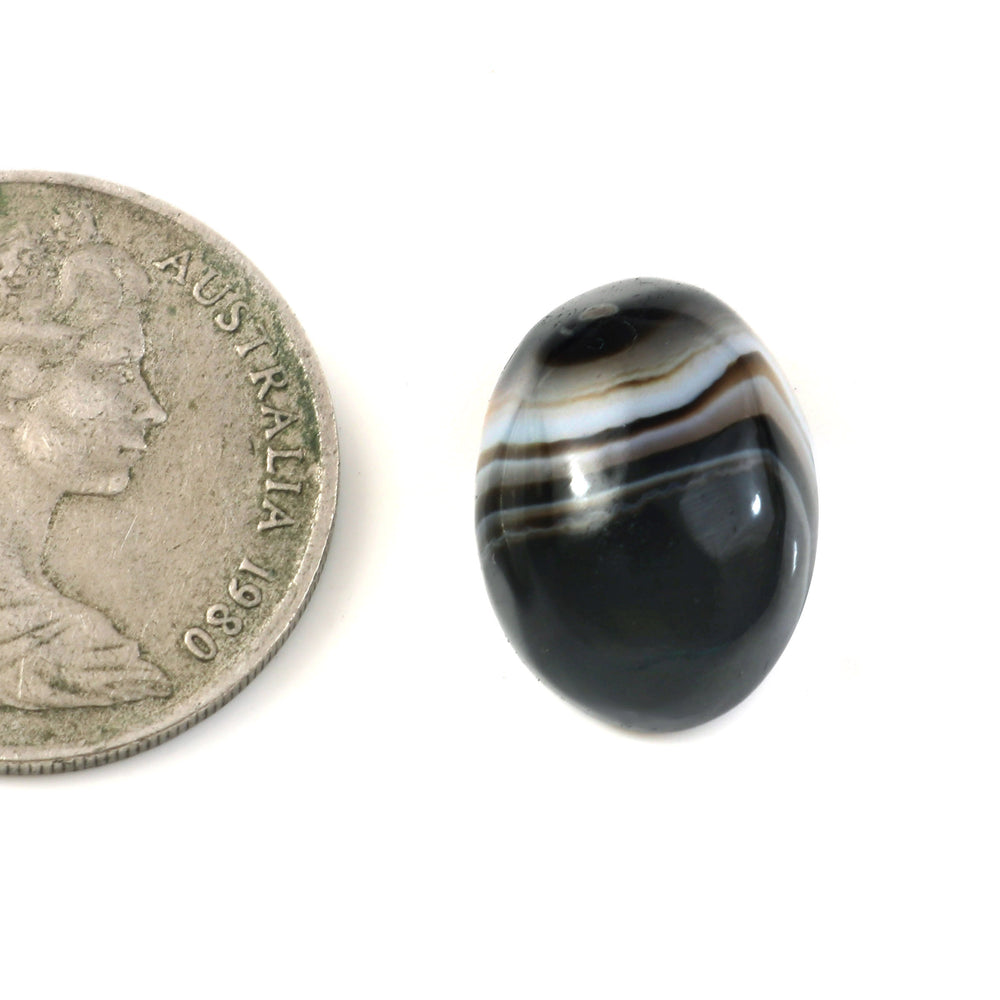 Natural Sulemani Hakik Black Agate Gemstone – 13.95 Carat (15.48 Ratti) (With Certificate)