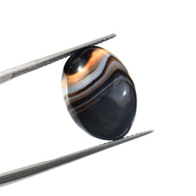 Natural Sulemani Hakik Black Agate Gemstone – 13.95 Carat (15.48 Ratti) (With Certificate)