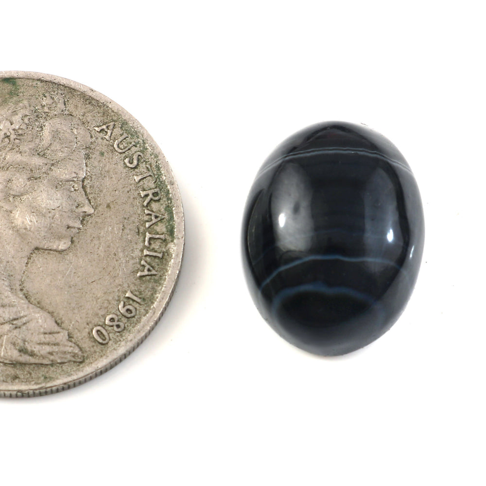 Natural Sulemani Hakik Black Agate Gemstone – 13.21 Carat (14.66 Ratti) (With Certificate)