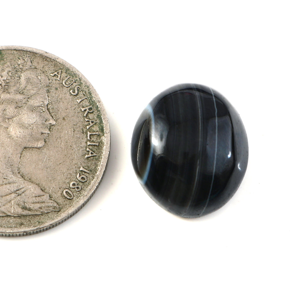 Natural Sulemani Hakik Black Agate Gemstone – 13.00 Carat (14.43 Ratti) (With Certificate)