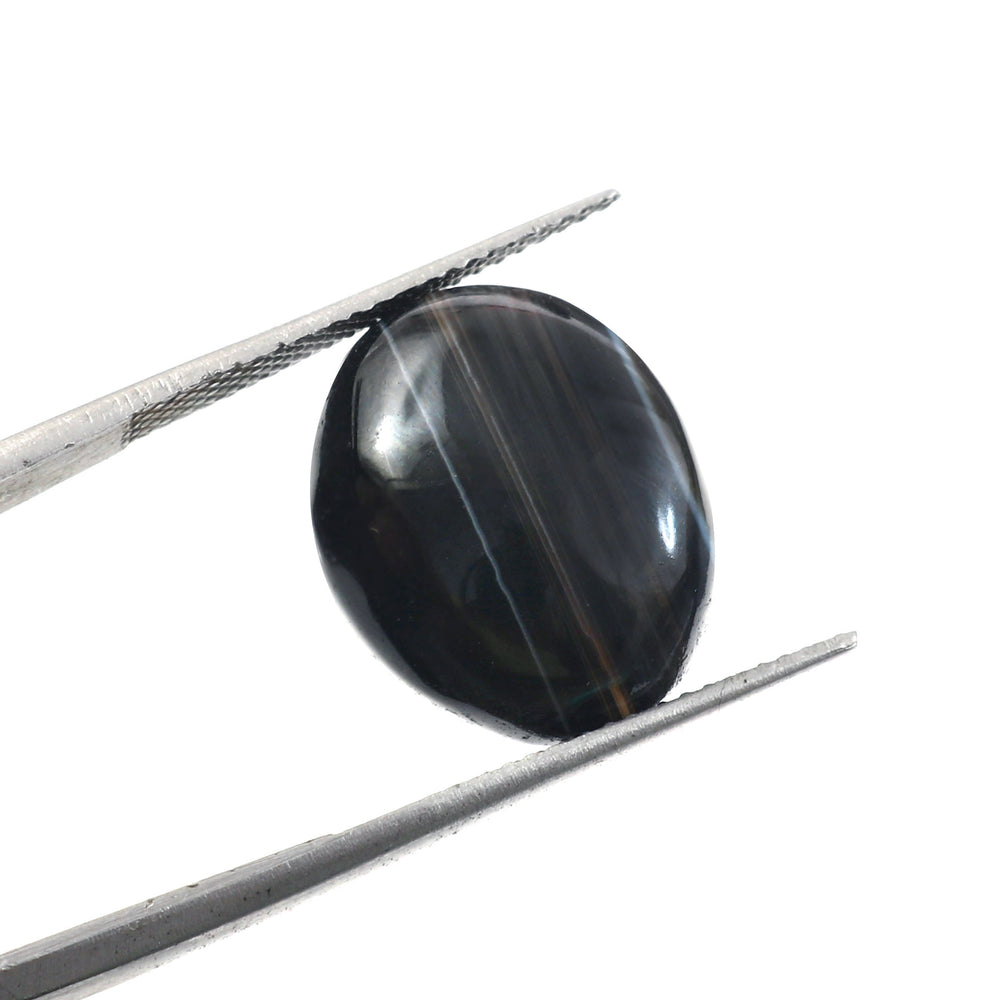 Natural Sulemani Hakik Black Agate Gemstone – 13.00 Carat (14.43 Ratti) (With Certificate)