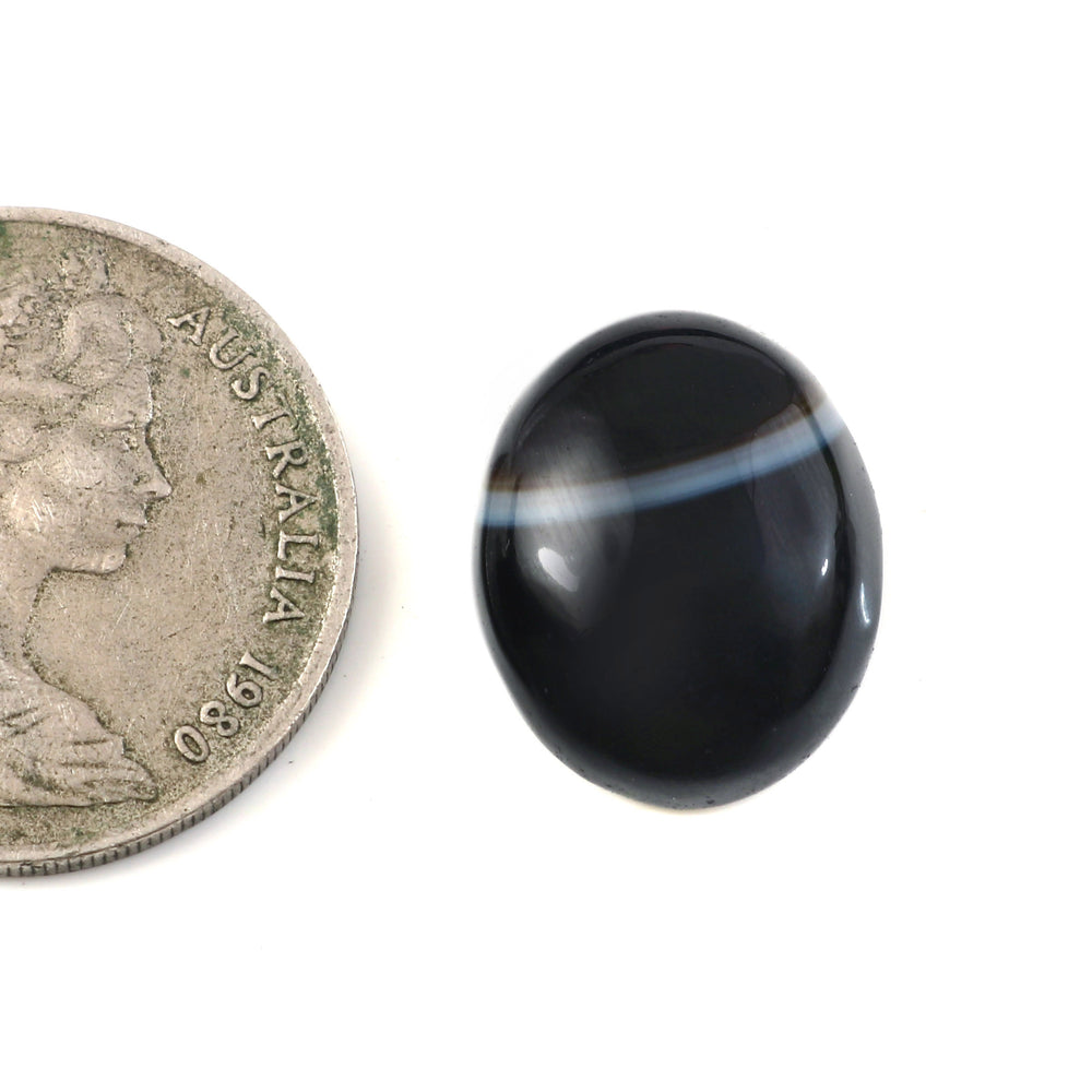 Natural Sulemani Hakik Black Agate Gemstone – 11.66 Carat (12.94 Ratti) (With Certificate)