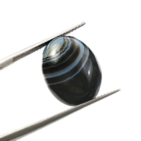 Natural Sulemani Hakik Black Agate Gemstone – 16.78 Carat (18.63 Ratti) (With Certificate)