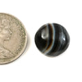 Natural Sulemani Hakik Black Agate Round Gemstone – 14.38 Carat (15.96 Ratti), 15 mm (With Certificate)