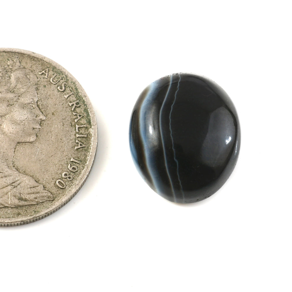 Natural Sulemani Hakik Black Agate Gemstone – 13.10 Carat (14.54 Ratti) (With Certificate)