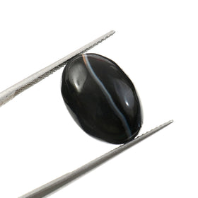 Natural Sulemani Hakik Black Agate Gemstone – 10.77 Carat (11.95 Ratti) (With Certificate)