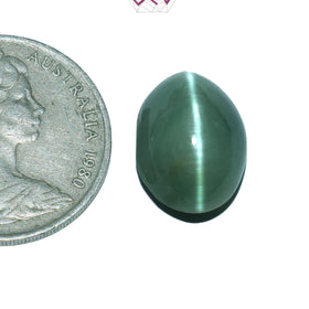 Natural Cat's Eye Lehsuniya Gemstone 11.62 Carat / 12.90 Ratti (With Certificate)