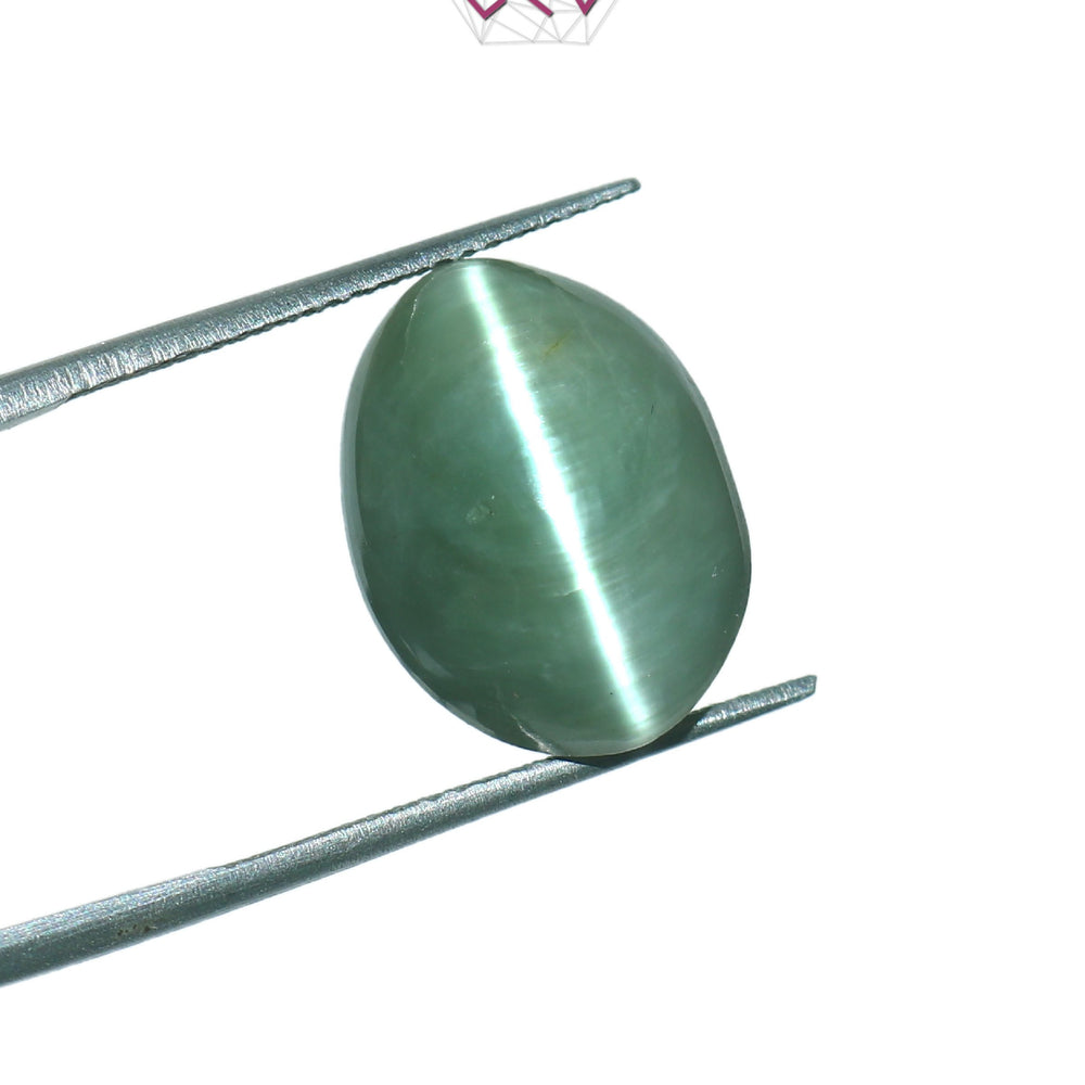Natural Cat's Eye Lehsuniya Gemstone 11.62 Carat / 12.90 Ratti (With Certificate)