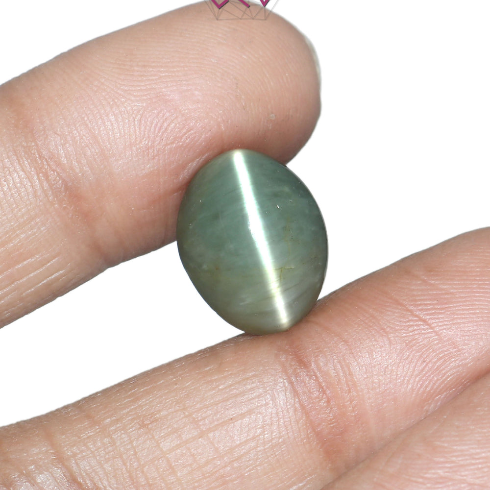 Natural Cat's Eye Lehsuniya Gemstone 11.34 Carat / 12.59 Ratti (With Certificate)