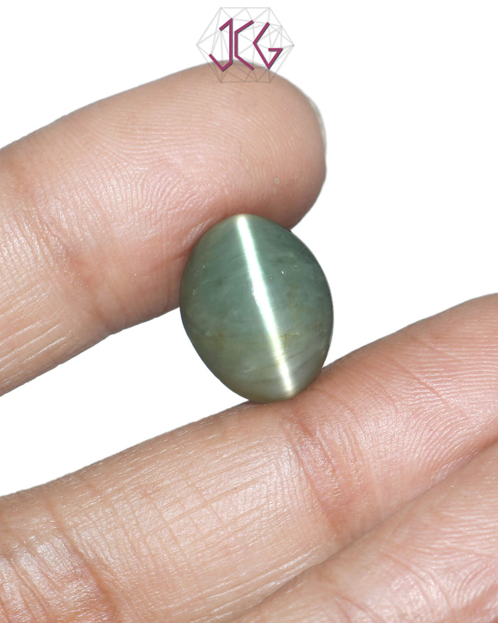 Natural Cat's Eye Lehsuniya Gemstone 11.34 Carat / 12.59 Ratti (With Certificate)