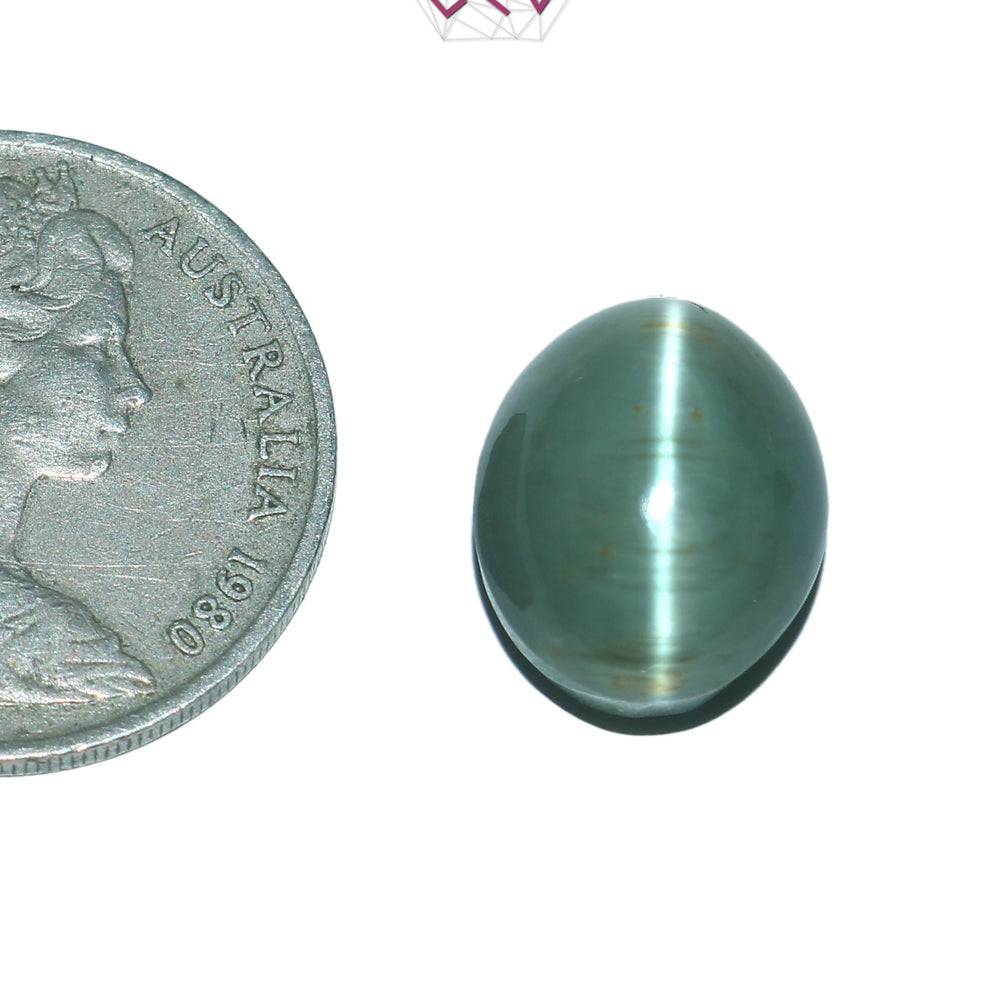 Natural Cat's Eye Lehsuniya Gemstone 12.29 Carat / 13.64 Ratti (With Certificate)