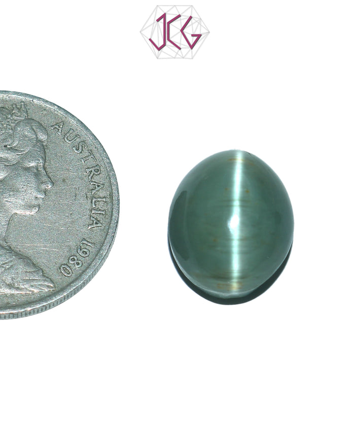 Natural Cat's Eye Lehsuniya Gemstone 12.29 Carat / 13.64 Ratti (With Certificate)