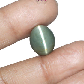 Natural Cat's Eye Lehsuniya Gemstone 12.29 Carat / 13.64 Ratti (With Certificate)