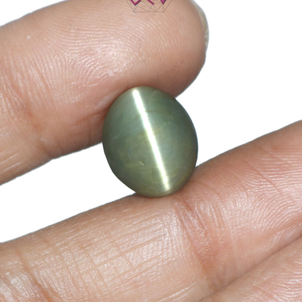 Natural Cat's Eye Lehsuniya Gemstone 10.09 Carat / 11.20 Ratti (With Certificate)