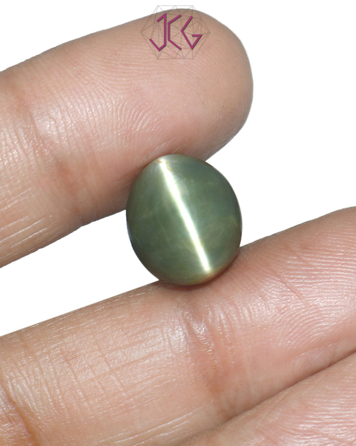 Natural Cat's Eye Lehsuniya Gemstone 11.46 Carat / 12.72 Ratti (With Certificate)