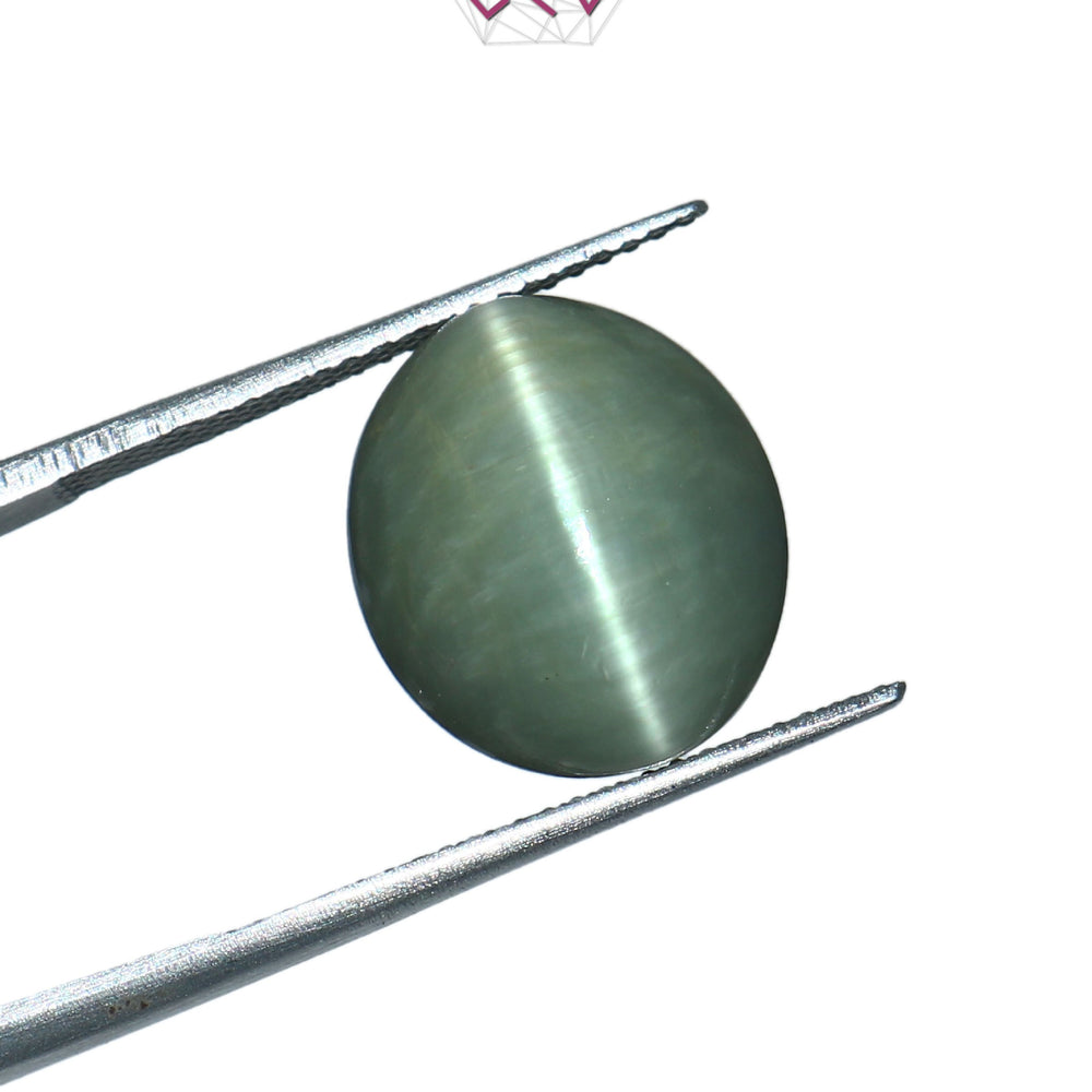 Natural Cat's Eye Lehsuniya Gemstone 8.43 Carat / 9.36 Ratti (With Certificate)