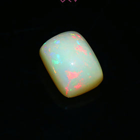 Natural Ethiopian Opal Rectangle Shape Stone 6.25 Carat / 7.85 Ratti (With Certificate)