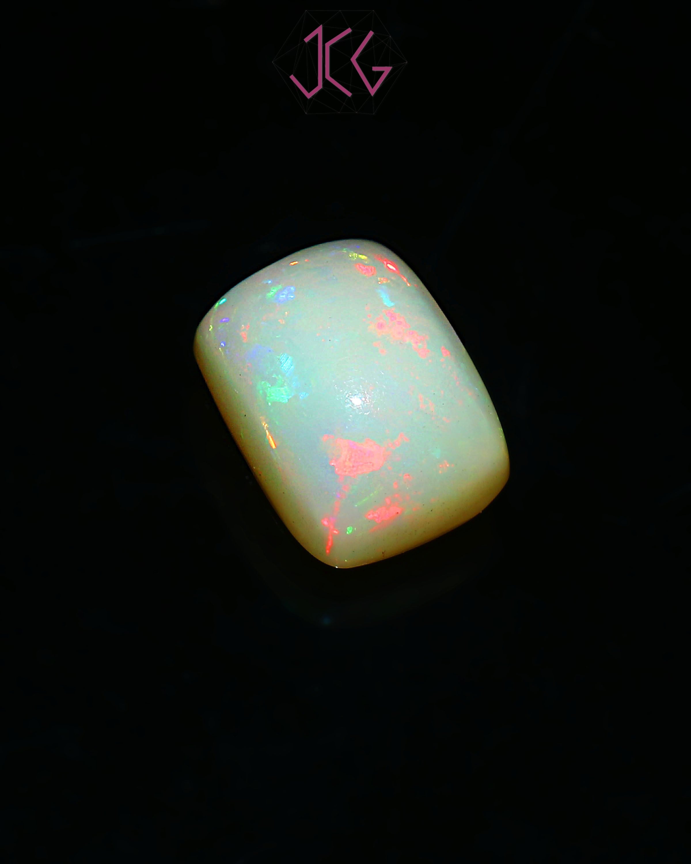 Natural Ethiopian Opal Rectangle Shape Stone 6.25 Carat / 7.85 Ratti (With Certificate)