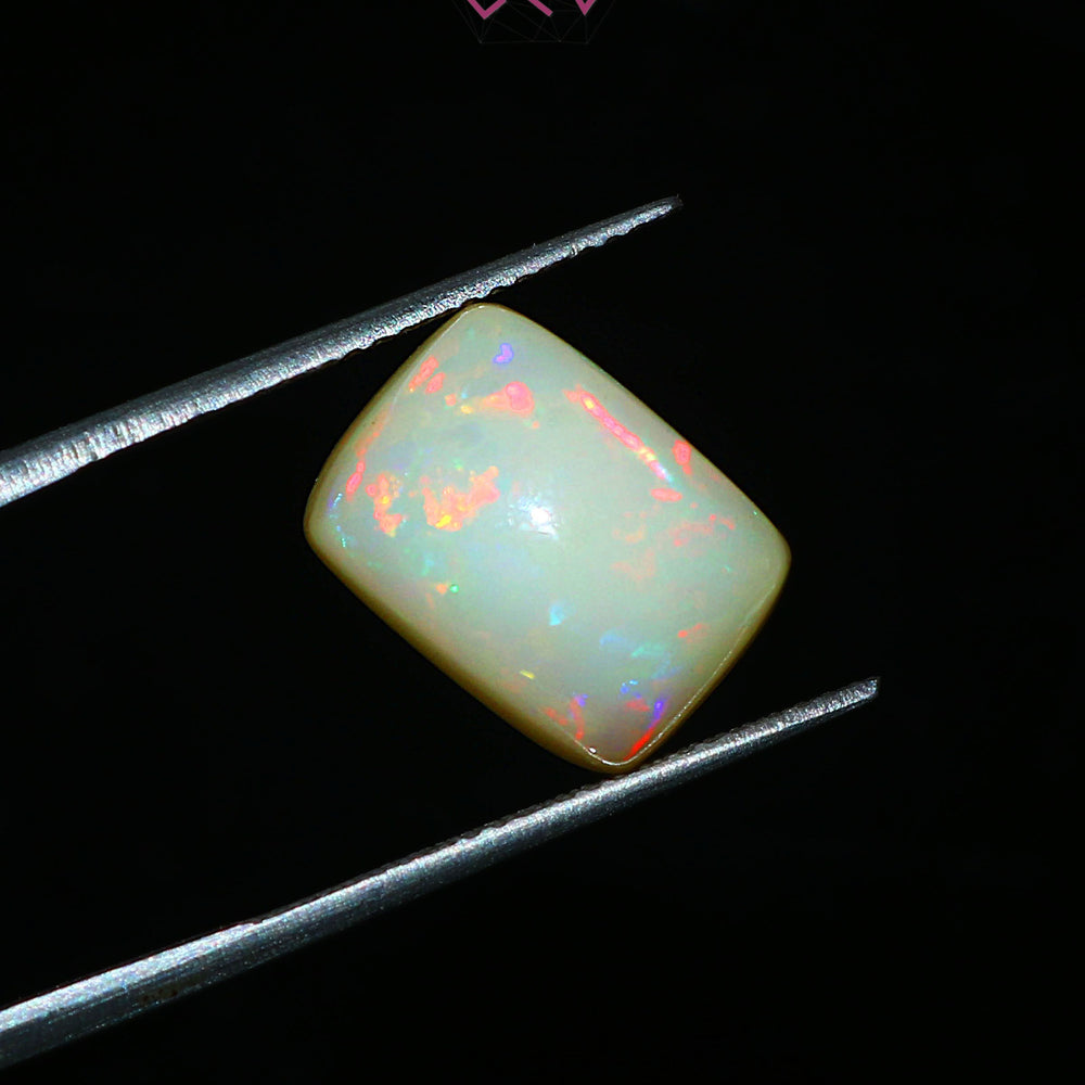 Natural Ethiopian Opal Rectangle Shape Stone 6.25 Carat / 7.85 Ratti (With Certificate)