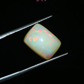 Natural Ethiopian Opal Rectangle Shape Stone 6.25 Carat / 7.85 Ratti (With Certificate)